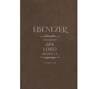 Christian Gifts | EBENEZER: Dark Brown Scripture Journal Notebook With 100 Bible Verses for Men, Women and Teens Diary | 1 Samuel 7:12 Inspirational ... Pages for Writing Notes, Compact Handy Size