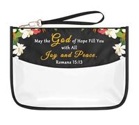 Christian Gifts for Family Religious Bible Verse Cosmetic Bag Christmas Birthday Gifts for Sister Friend Mom Church Gift Travel Makeup Bag Scripture Faith Gift Zipper Clear Toiletry Pouch