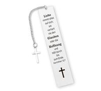 Christian Gifts for Girlfriend, Sister, Brother, Colleague, Bible Courage Gift, Confirmation, Communion Gifts for Bookworms, Metal Bookmark, Christian Gift