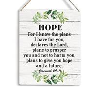 Christian Gifts For I Know The Plans I Have For You Jeremiah 29:11 Christian Bible Verse Wall Art For Home Dining Room Living Room Decor 8x12 Inch Metal Tin Sign