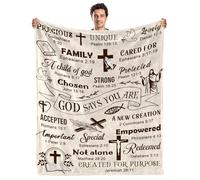 Christian Gifts for Men, Birthday Gifts for Men Women, Christian Blanket, Fathers Day Christmas Thanksgving Gifts for Dad Grandpa Uncle, Bible Verse Inspirational Religious Gifts for Men 50"x60"