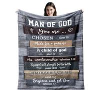 Christian Gifts for Men, Christian Gifts Blanket 150x130CM - Bible Verse, Inspirational Religious Gifts for Men, Catholic Gifts, Jesus/Bible Gifts, Religious Gifts Ideas for Birthday & Baptism