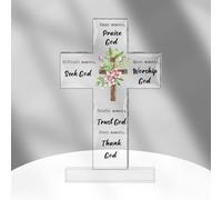 Christian Gifts for Men Easter Gifts Christian Gifts for Women Acrylic Cross Sign Jesus Gifts Religious Gifts Bible Gifts for Women Bible Accessories Religious Gifts for Men Baptism Confirmation Gifts