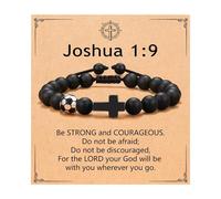 Christian Gifts for Men, Men Gifts,Baptism Christian Football Gift for Boys,Football Stuff, Christening Gifts for Boys,Cross Bracelet,Religiou Inspirationa Cheer Up Gift,Soccer Cross Bracelet
