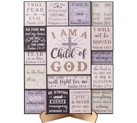 Christian Gifts for Men Women - Christian Plaque - Baptism Confirmation Gift for Boys men - Catholic Spiritual Gifts for MeN WoMen- I Am A CHild Of God 2 Layerd Wooden plaque, Inspirational Religious