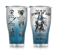 Christian Gifts for Men, Women - Fathers Day Gift, Christmas Gifts, Birthday Gifts For Men - Jesus Gifts - Christian Coffee Mug - Armor Of God Stainless Steel Tumbler (Armor Of God Men, 30OZ)