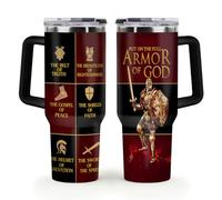 Christian Gifts for Men, Women - Fathers Day Gift, Christmas Gifts, Birthday Gifts For Men - Jesus Gifts - Christian Coffee Mug - Armor Of God Stainless Steel Tumbler (Armor Of God, 40OZ)
