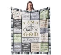 Christian Gifts for Men/Women - I Am a Child of God Blankets - Inspirational Religious Birthday Gifts - Religious Gifts with Bible Verse Birthday Gifts for Men/Women, Catholic Spiritual Gifts for