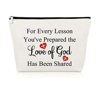Christian Gifts for Teachers Appreciation Makeup Bag Sunday School Teachers Gift Cosmetic Bag Christian Religious Gifts for Teacher Assistant Gifts Appreciation Thank You Gifts for Mentor Makeup Pouch