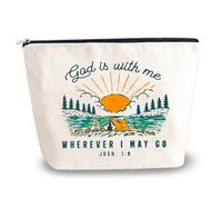 Christian Gifts for Women Birthday Makeup Cosmetic Bag Religious Inspirational Spiritual Gifts for Friends Her Mom Girl Female Bible Verse Gifts for Women Thanksgiving Mothers Day Christmas Gifts,