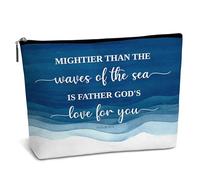 Christian Gifts for Women, Christian Makeup Bag, Small Cosmetic Travel Bag, Friendship Birthday Gifts for Women Friends, Waterproof Canvas Makeup Bag for Travel Essentials-D33