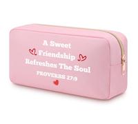 Christian Gifts for Women Double Side Makeup Bag Spiritual Gifts for Women Friendship Cosmetic Bag Christian Friendship Gifts for Teen Girls Sister Friend Christian Bible Verse Gifts Toiletry Bag