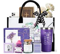 Christian Gifts for Women Faith, Birthday Gifts for Catholic Woman, for Women, Religious Grandma w/Bible Verse Jar, Canvas Tote Bag
