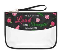 Christian Gifts for Women Faith Cosmetic Bag Religious Gifts for Her Bible Verse PVC Clear Makeup Bag Spiritual Gift Birthday Christmas Mothers Day Gifts for Sister Friends Mom Zipper Toiletry Pouch
