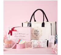 Christian Gifts for Women, Faith Gift, Spiritual Gift Set, Canvas Tote Bag Makeup Bag for Women, Bible Verse Jar (90) Gift Set