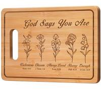 Christian Gifts for Women, Faith-Inspired Bamboo Cutting Board - Christian & Catholic Kitchen Gift - Unique Religious Home Decor - Perfect for Mother's Day, Christmas, Baptism & Christening