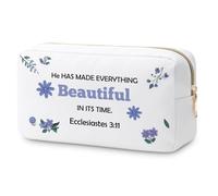 Christian Gifts for Women Faith Makeup Bag Encouragement Spiritual Gifts Christmas Religious Gifts Bible Verses Gifts Scripture Gifts for Women Friend Colleague Inspirational Gifts Cosmetic Pouch
