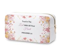 Christian Gifts for Women Faith Makeup Bag Inspirational Bible Verse Cosmetic Bags Religious Gifts for Christmas Friends Bible Verse Gift Motivational Gifts with Prayers Travel Pouch Spiritual Gifts
