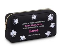 Christian Gifts for Women Faith Makeup Bag Inspirational Spiritual Gifts for Women Motivational Gifts for Daughter Religious Gifts for Women Birthday Gifts for Women Mum Sister Friends Cosmetic Bag