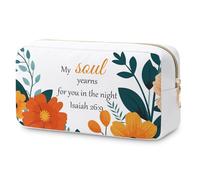 Christian Gifts for Women Friendship Cosmetic Bags Positive Affirmation Gifts for Women Inspirational Religious Gifts Bible Verse Encouragement Makeup Bag Christmas Birthday Gift for Goddaughter Mom