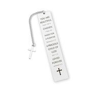 Christian Gifts for Women Girls Bookmark Christening Gift for Boy Spiritual Positive Inspirational Gifts for Women Men Birthday Bible Verse Christian Gift for Book Lovers Easter Presents for Adult