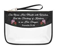 Christian Gifts for Women Grandma Godmother Gift PVC Makeup Bag Mother's Day Gift for Mom Nana Inspirational Religious Spiritual Gift Clear Cosmetic Bags Christmas Birthday Gifts Travel Toiletry Pouch