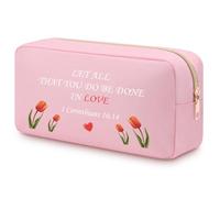 Christian Gifts for Women Inspirational Cosmetic Bag for Girl Sister Friend Wife Prayer Scripture Travel Toiletry Bag for Pastor Motivational Religious Presents Double Side Bible Verse Makeup Bag