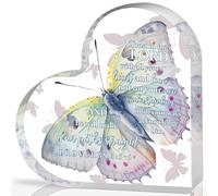 Christian Gifts for Women, Inspirational with Bible Verse and Prayers, Bible Verse Inspirational Heart-Shaped Acrylic Plaque Sign, Faith Religious Gifts for Christian Women Men