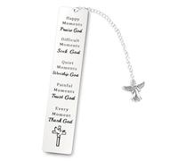 Christian Gifts for Women, Kaluofan Bible Bookmarks with Angel Chain, Book Marks for Reading Women, Christian Bookmarks, Religious Gift for Women Men Girls Boys, Bible Accessories, Scripture Bookmark