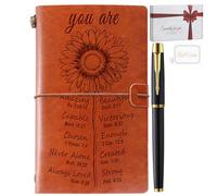 Christian Gifts for Women Leather Journal Notebook Religious Gifts for Women Sunflower Gifts for Women Inspirational Thank You Gifts Birthday Gifts Graduation Gifts For Women, Men, Sister, Friends