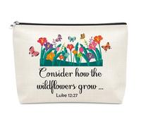 Christian Gifts for Women Makeup Bag Inspirational Christian Gifts for Women Friend Inspirational Religious Birthday Catholic Spiritual Baptism Confirmation Gift for Girls Sister Cosmetic Bag