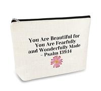 Christian Gifts for Women Makeup Bag Inspirational Religious Gifts for Her Cosmetic Bag Best Friend Mom Daughter Sister Boss Faith Encouragement Gift Easter Prayer Bible Verse Gift Travel Pouch