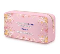 Christian Gifts for Women Makeup Bag Religious Gifts for Women Bible Verse Gifts for Friend Colleague Mum Faith Based Gifts Oxford Cloth Christian Scripture Cosmetic Zipper Pouch Travel Organizer