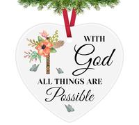 Christian Gifts for Women Men Christian Ornaments for Christmas Tree Religious Gifts for Son Daughter Baptism Faith Religious Gifts for Christian Ceramic Ornament Christmas Graduation Gifts