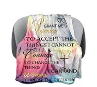 Christian Gifts for Women & Men, Religious Blanket with Spiritual Healing Prayer Inspirational Sympathy Soft Throw Blankets for Catholic Godmother Cozy Warm Bible Verse Blanket, 50x40 Inches