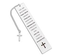 Christian Gifts for Women Men,Religious Gifts,Christian Stainless Steel Bookmark Gifts for Book Lover Student Friends Daughter Son Birthday Graduation Sister Brother
