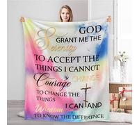 Christian Gifts for Women Men, Religious Healing Prayers Blanket 60" ×50", Soft Inspirational Scripture Throw Blankets for Couch Bed