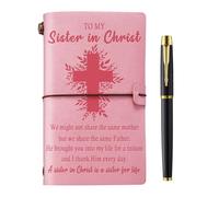 Christian Gifts for Women, Sisters in Christ Gifts for Women Leather Notebook Journal Christian Sister Gifts from Sister Religious Gifts Faith Gifts Friendship Faith Gifts
