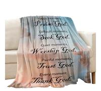Christian Gifts for Women, Soft Religious Gifts for Women Catholic Bible Verse Prayer Couch Blanket, Inspirational Spiritual Scriptures Religious Throw Cozy Blanket Birthday Gifts for Women 40"X 50"