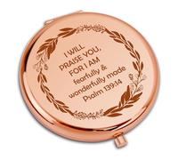 Christian Gifts for Women Travel Compact Pocket Makeup Mirror Religious Gifts for Women Baptism Confirmation Gift for Girls Bible Verse Religious Gift Scripture Quotes Christmas Birthday Present