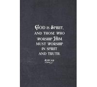 Christian Gifts | God Is Spirit: John 4:24 Scripture Bible Notebook Diary for Men, Women, and Teens, Inspirational Biblical Journal Vintage Cover | ... Pages for Writing Notes, Compact Handy Size