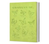 Christian Gifts Notebook Religious God Says You Are Beautiful Bible Verse Writing Notebook Journal-Green