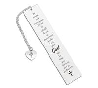 Christian Gifts,Religious Gifts for Women Men,Stainless Steel Bookmark Gifts for Book Lover Student Friends Daughter Son Birthday Graduation Sister Brother