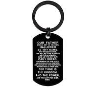 Christian Gifts Religious Keyring Inspirational Bible Verse Quotes Keychain Religious Believer Gift for Men Women Baptism Gift Encouragement Gift for Son Daughter Birthday Christmas Graduation Gifts