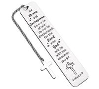 Christian Gifts Verse Bookmark,Personalised Bookmark,Baptism Gifts for Boys Christmas Thanksgiving Be Strong and Courageous