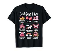 Christian Girl God Say Im Princess Jesus Faith Bible Verse T-Shirt