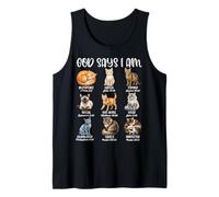 Christian Girl God Says I Am Cat Jesus Faith Bible Verse Tank Top