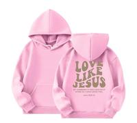 Christian Girl's Boy's Hoodie Jesus Loves You Hoodie Christian Jesus Bible Verse Sweatshirt Girls Woman Harajuku Pullover Tops
