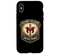 Christian Glory To God For All Things Jesus Christ Faith Case for iPhone X/XS