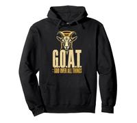 Christian Goat G.O.A.T. God Over All Things Religious Gift Pullover Hoodie